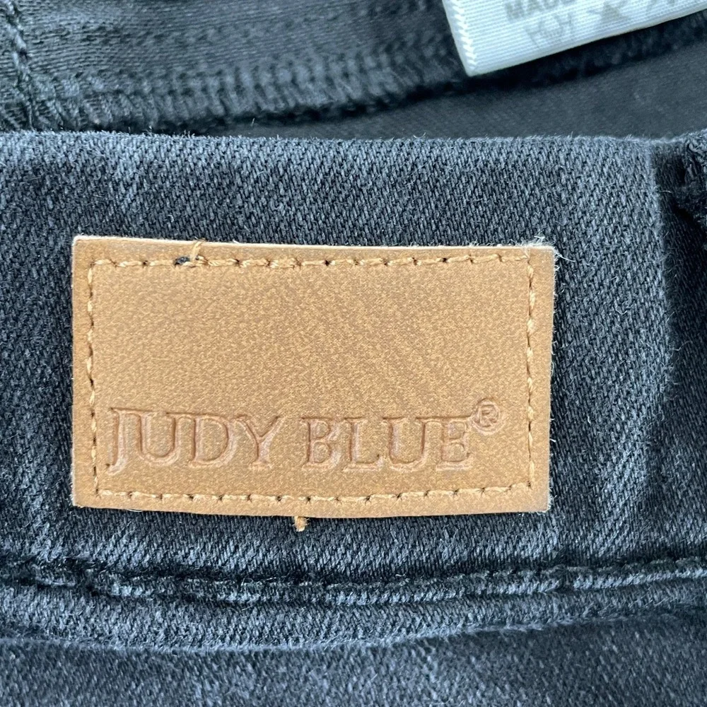 Judy Blue Jeans Women 14W Black Skinny Fit Pull On Stretch Denim JB88263